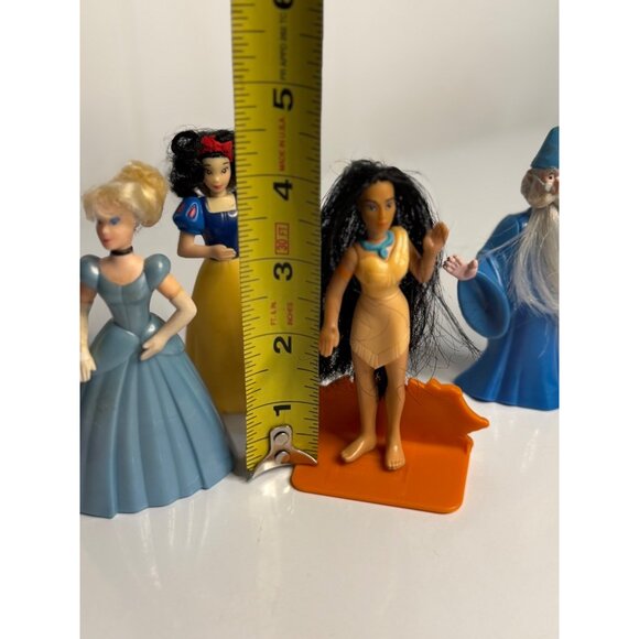 VTG Disney Princess Figures Lot of 4 Snow White Cinderella Pocahontas Merlin PVC - Picture 7 of 9